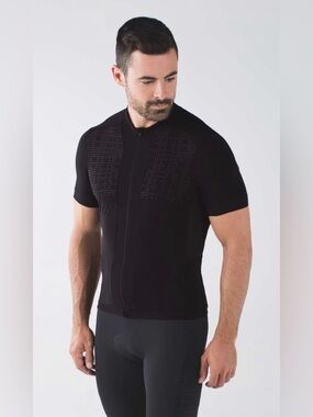 Lululemon Men’s Sea To Sky cycling Jersey Black Size Medium